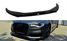 Audi A6 C7 2011-2017 Lame avant DPT V-2 (pour S-Line, 2011-2015) (noir brillant) photo 4