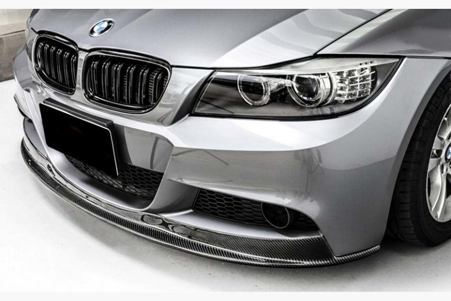 BMW 3 Series E90/E91 2005-2011 Lame avant DPT V-2 (pour E90 M-Sport 2008-2011, Noir Brillant) Image