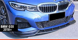BMW 3 Series G20/G21 2018- Lame avant DPT V-1 (Pour M Technic, Noir Brillant) photo 1
