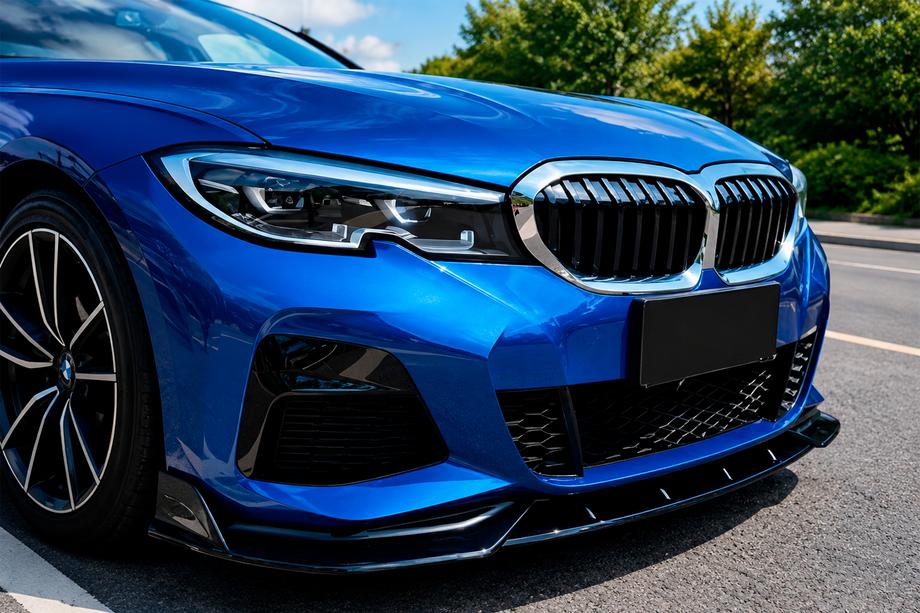 BMW 3 Series G20/G21 2018- Lame avant DPT V-2 (Pour M Technic, Noir Brillant) Image