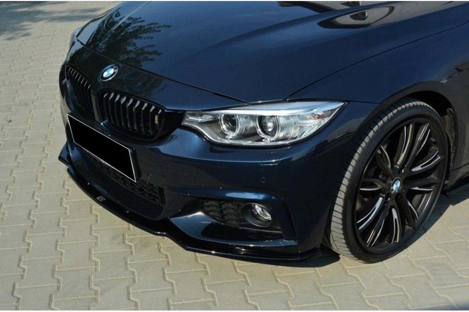 BMW 4 Series F32/F33/F36 2012-2020 Lame avant DPT V-2 (pour M-Sport, noir brillant) Photo 1
