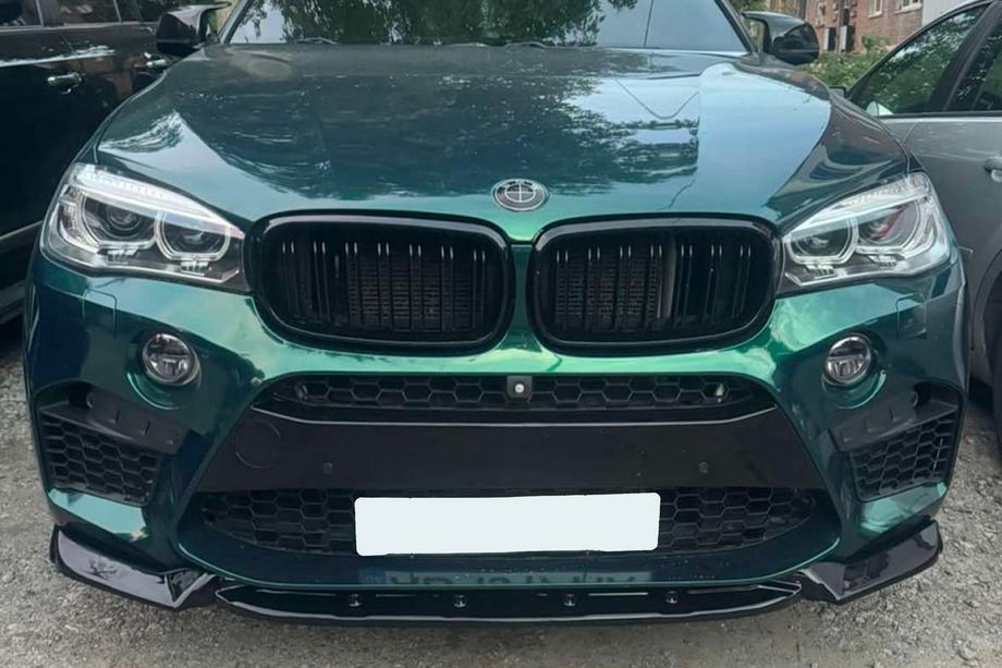 BMW X5 F15 2013-2018 Lame avant DPT V-2 (pour X5M F85, noir brillant) Photo 2