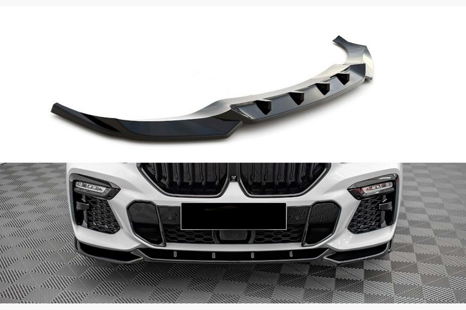 BMW X6 G06 2019–2027 Lame avant DPT V-1 (Pour M, Noir Brillant) Image