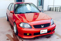 Honda Civic 1995-2001 Lame avant DPT V-2 (Noir Brillant) photo 2
