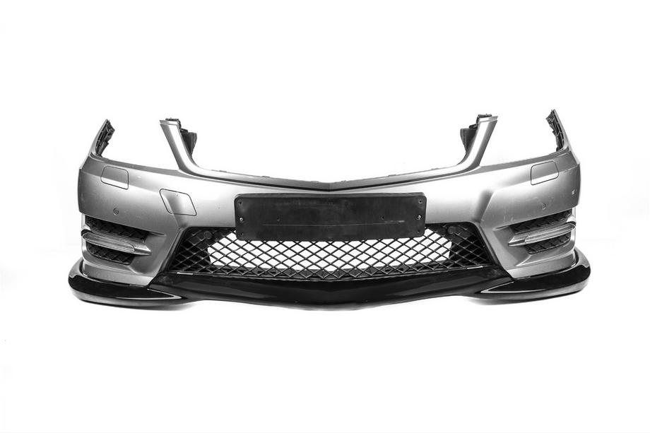 Mercedes C-class W204 2007-2015 Lame de Pare-chocs Avant DPT V2 (2011-2015, Noir Brillant) Photo 3