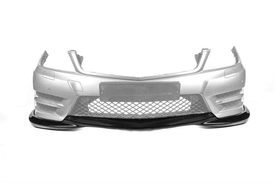 Mercedes C-class W204 2007-2015 Lame de Pare-chocs Avant DPT V2 (2011-2015, Noir Brillant) Photo 2