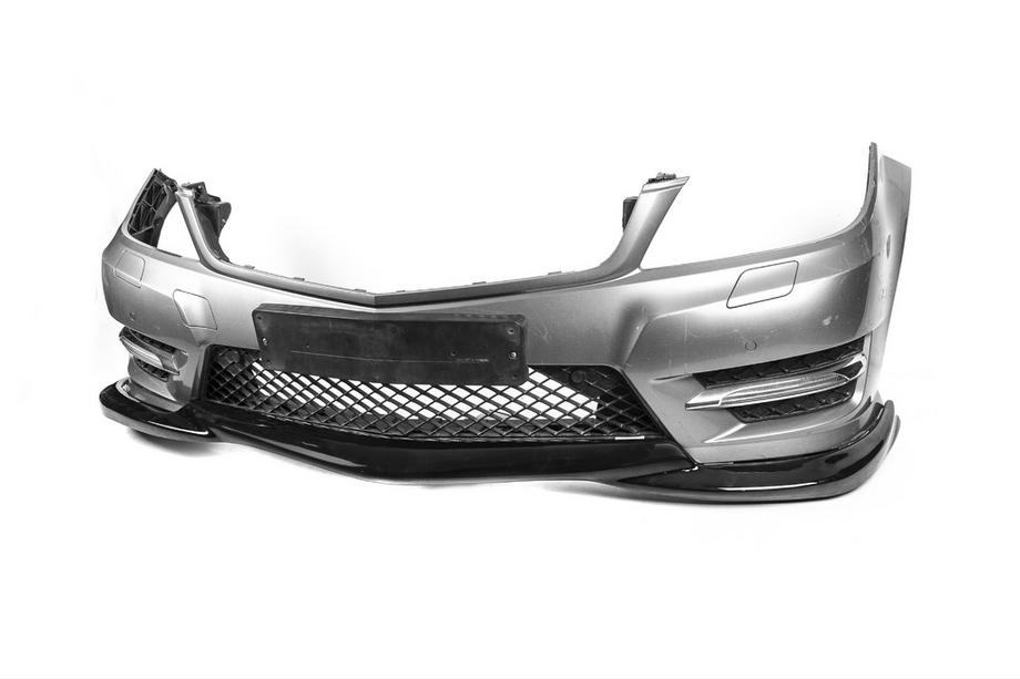Mercedes C-class W204 2007-2015 Lame de Pare-chocs Avant DPT V2 (2011-2015, Noir Brillant) Photo 10