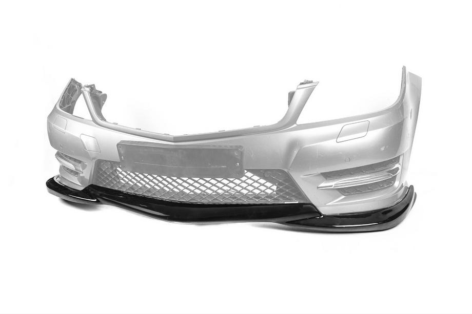 Mercedes C-class W204 2007-2015 Lame de Pare-chocs Avant DPT V2 (2011-2015, Noir Brillant) Photo 6