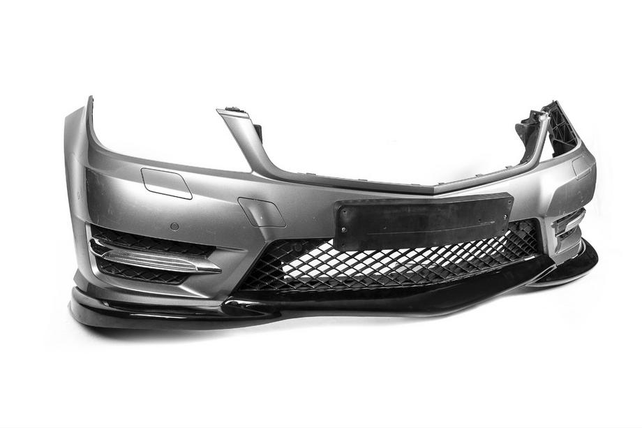 Mercedes C-class W204 2007-2015 Lame de Pare-chocs Avant DPT V2 (2011-2015, Noir Brillant) Photo 11