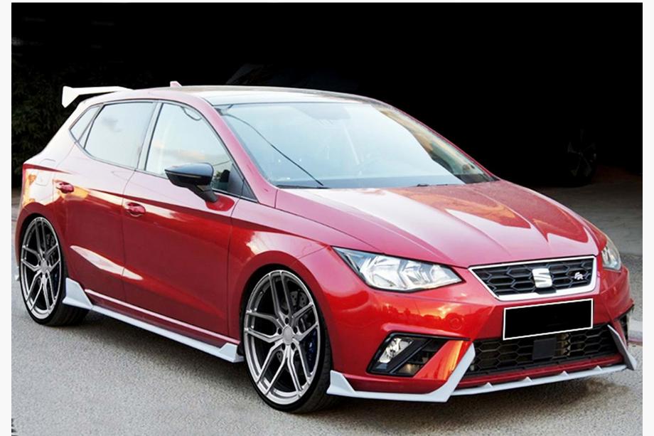 Seat Ibiza 2010-2017 Lame avant DPT V-2 (Noir Brillant) Photo 2