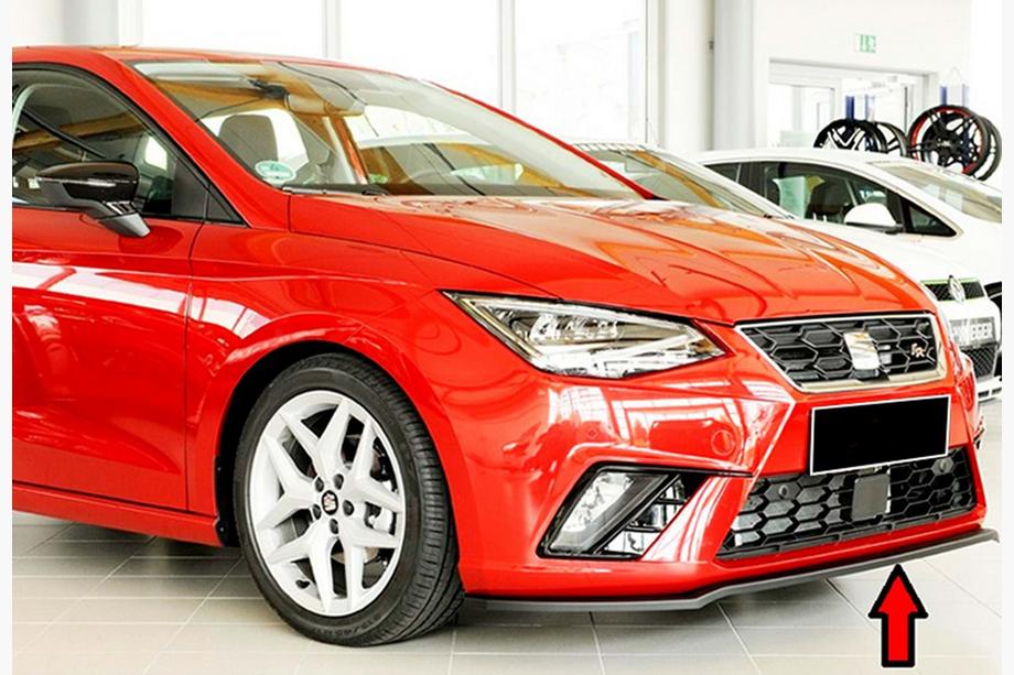 Seat Ibiza 2010-2017 Lame avant DPT V-4 (Noir Brillant) Image