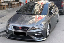 Seat Leon 2013-2020 Lame avant DPT V-2 (2017-2020, Noir Brillant) photo 2
