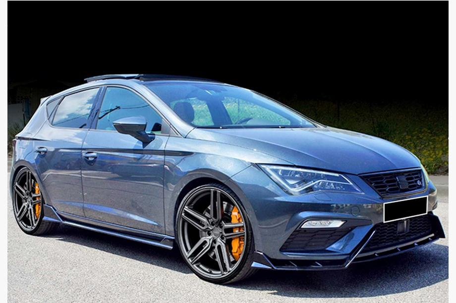 Seat Leon 2013-2020 Lame avant DPT V-3 (2017-2020, Noir Brillant) Photo 5