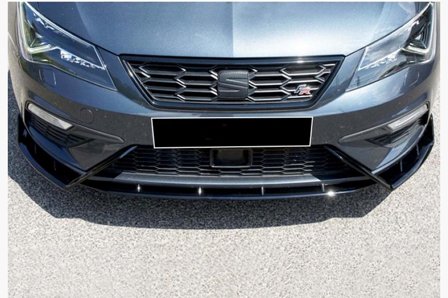 Seat Leon 2013-2020 Lame avant DPT V-3 (2017-2020, Noir Brillant) Photo 1