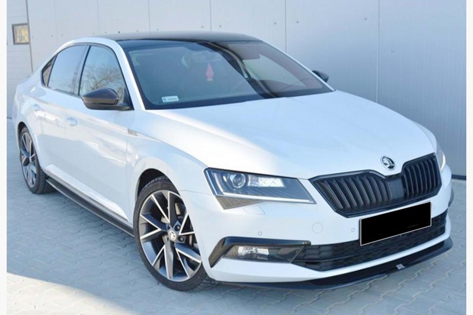 Skoda Superb 2015-2024 Lame avant pare-chocs DPT V-4 (2015-2020, Noir Brillant) Image