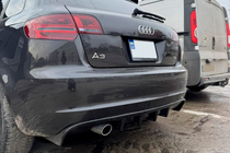 Audi A3 2003-2012 Diffuseur Arriere DPT (2008-2010, Noir Brillant) photo 2