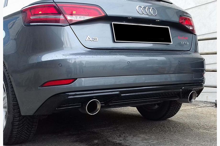 Audi A3 2012-2020 Diffuseur arrière DPT (HB, 2017-2020, noir brillant) Photo 3