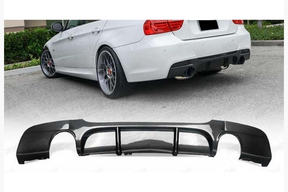 BMW 3 Series E90/E91 2005-2011 Diffuseur Arrière DPT V-6 (pour E90 M-Sport, Noir Brillant) Photo 2
