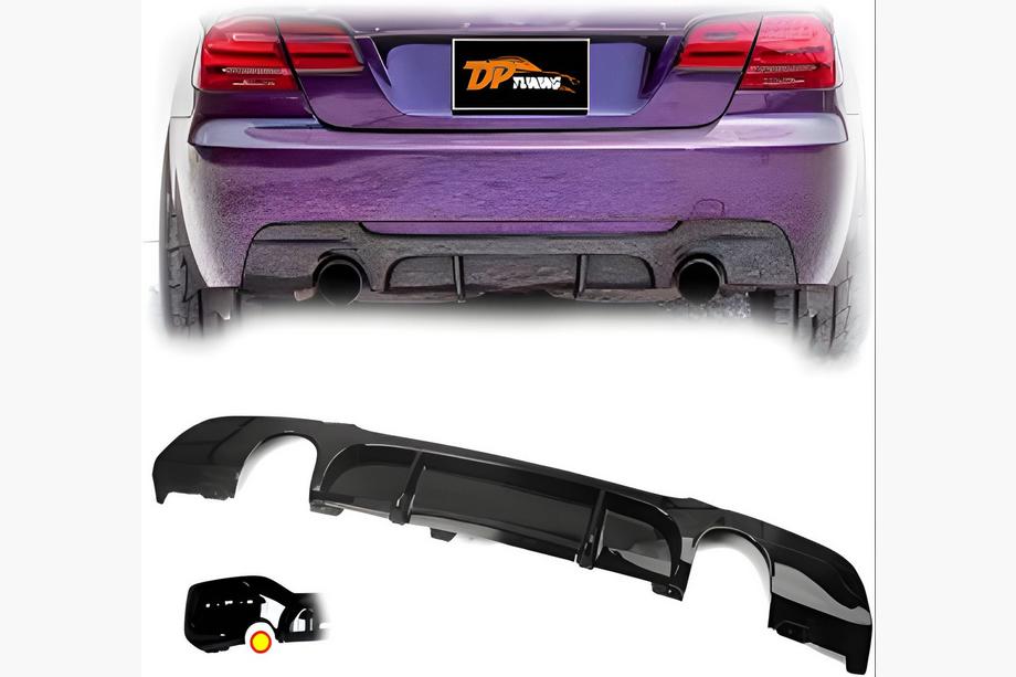 BMW 3 Series E90/E91 2005-2011 Diffuseur Arrière DPT V-6 (pour E90 M-Sport, Noir Brillant) Photo 1