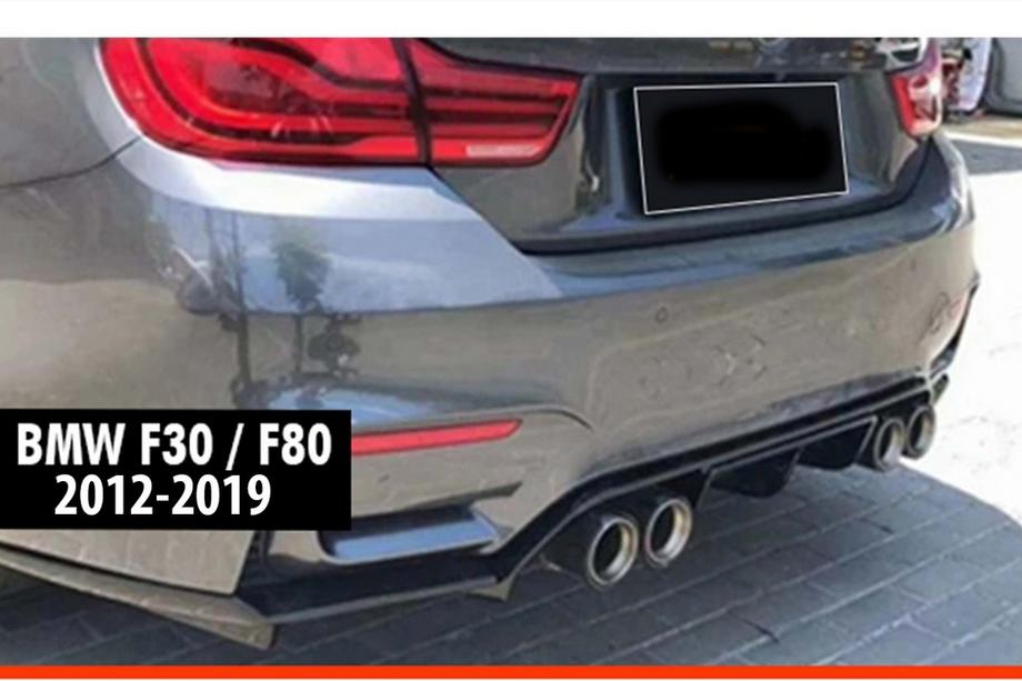 BMW 3 Series F30/F31 2012-2019 Diffuseur Arrière DPT V-2 (pour Vorstainer, Noir Brillant) Photo 1