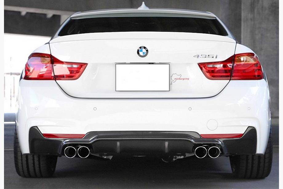 BMW 4 Series F32/F33/F36 2012-2020 Diffuseur Arrière DPT V-2 (pour M-Performance, Noir Brillant) Image