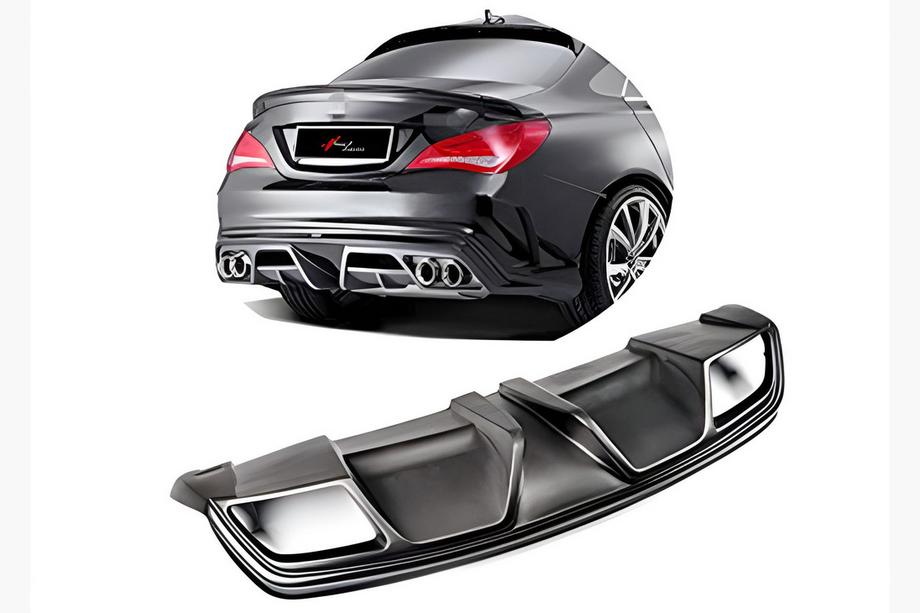 Mercedes CLA C117 2013-2019 Diffuseur Arrière DPT (Noir Brillant) Photo 1