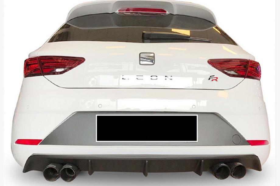 Seat Leon 2013-2020 Diffuseur Arrière DPT V-3 (2017-2020, Noir Brillant) Photo 1
