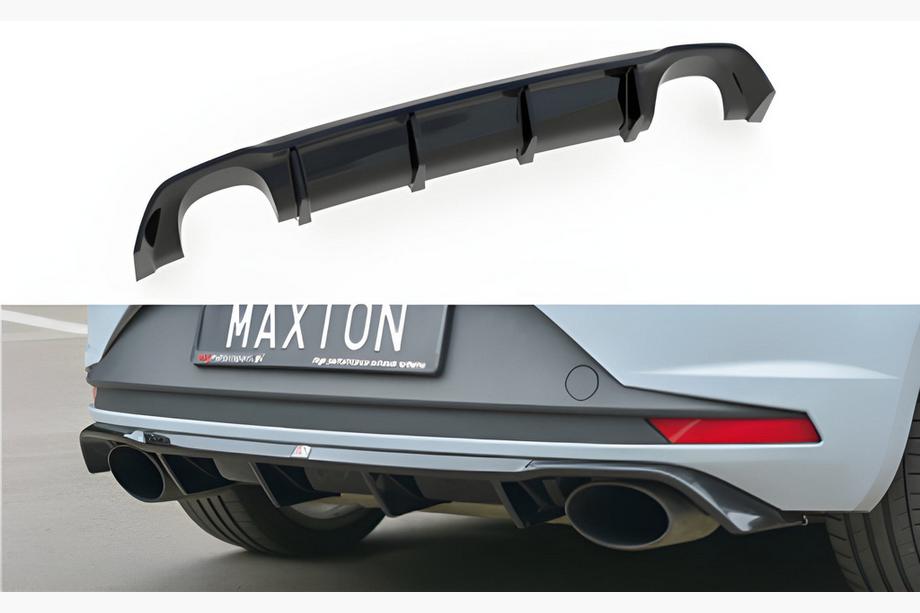 Seat Leon 2013-2020 Diffuseur Arriere DPT V-4 (2013-2016, Noir Brillant) Image