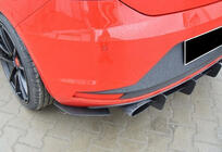 Seat Leon 2013-2020 Diffuseur Arriere DPT V-6 (2013-2016, Noir Brillant) photo 4