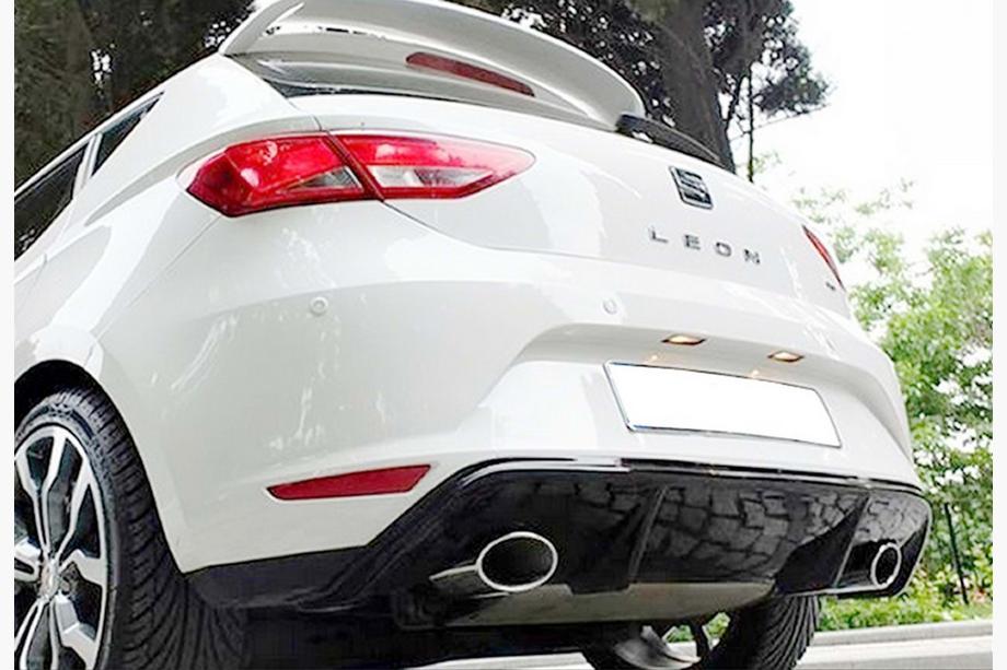 Seat Leon 2013-2020 Diffuseur Arrière DPT V-7 (2013-2016, Noir Brillant) Image