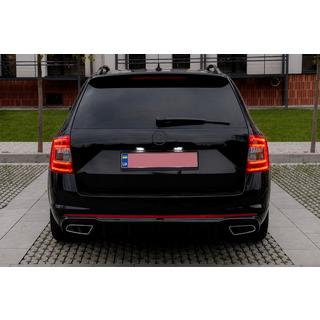 Diffuseur arrière DPT V-2 (LB/SW, noir brillant) Skoda Octavia III A7 2013-2019 photo 3
