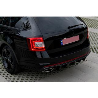 Diffuseur arrière DPT V-2 (LB/SW, noir brillant) Skoda Octavia III A7 2013-2019 photo 4