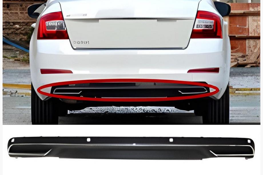 Skoda Octavia III A7 2013-2019 Diffuseur arrière DPT V-3 (LB, noir mat) Photo 1