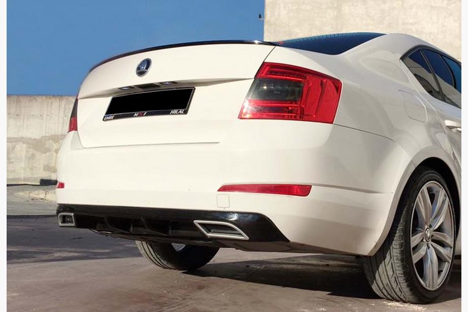 Skoda Octavia III A7 2013-2019 Diffuseur arrière DPT V-4 (LB, noir brillant) Photo 2