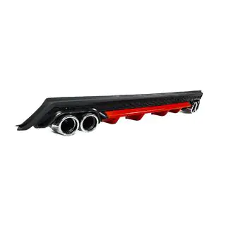 Diffuseur Arrière Universel DPT V-13 (ABS) (Rouge+Noir Brillant) photo 3
