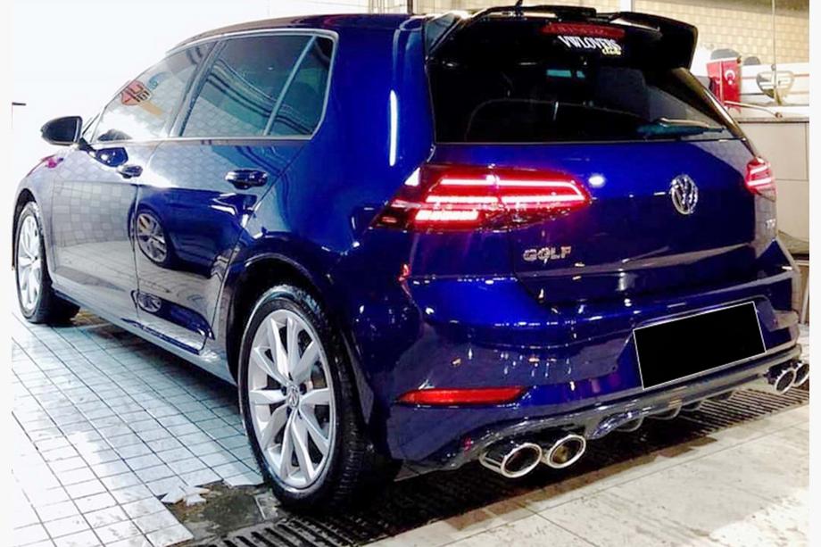 Volkswagen Golf 7/E-Golf 2012-2020 Diffuseur Arriere DPT V-1 (2017-2019, Noir Brillant) Image