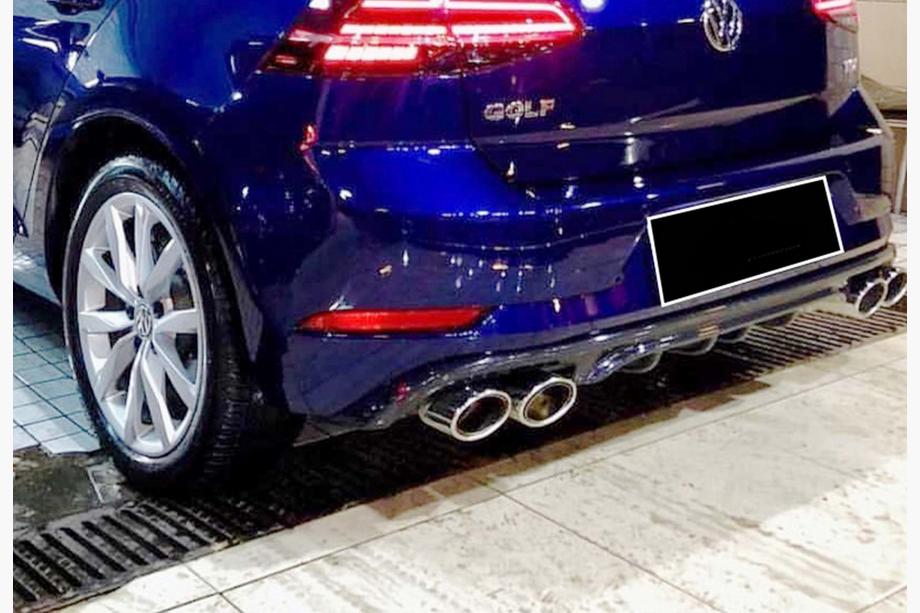 Volkswagen Golf 7/E-Golf 2012-2020 Diffuseur Arriere DPT V-1 (2017-2019, Noir Brillant) Photo 2
