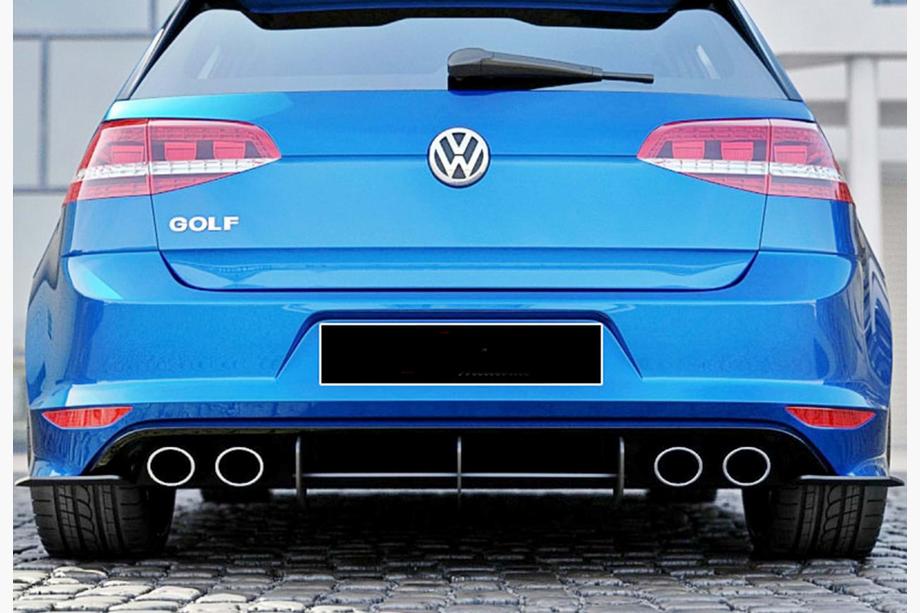 Volkswagen Golf 7/E-Golf 2012-2020 Diffuseur Arrière DPT V-4 (pour R / R-Line, 2012-2019, Noir Mat) Photo 4