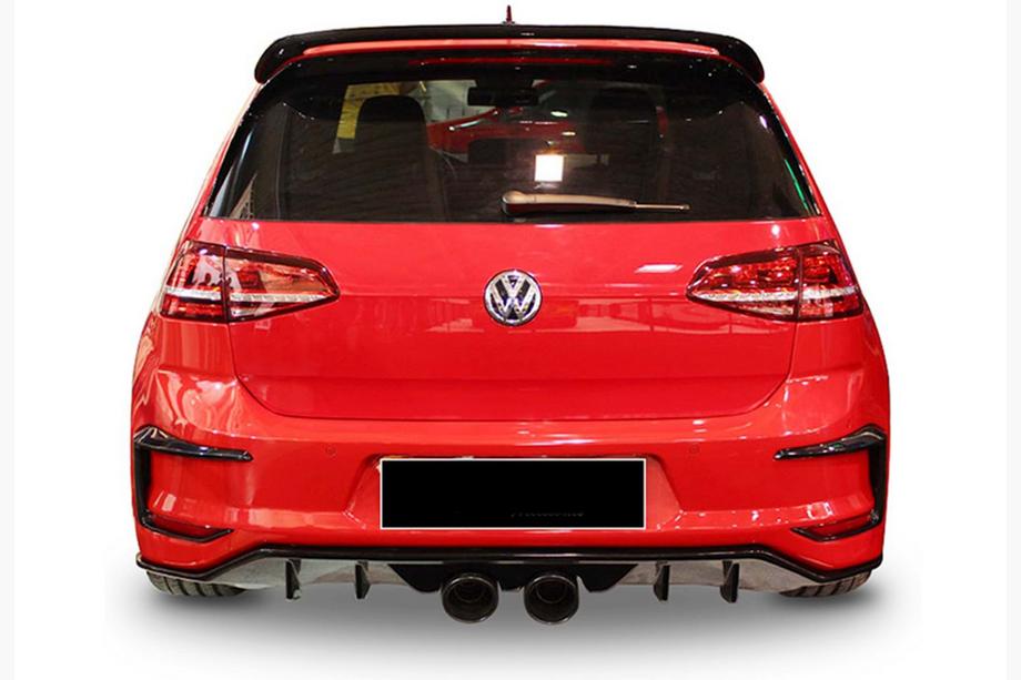 Volkswagen Golf 7/E-Golf 2012-2020 Diffuseur Arriere DPT V-7 (2012-2017, Noir Brillant) Image