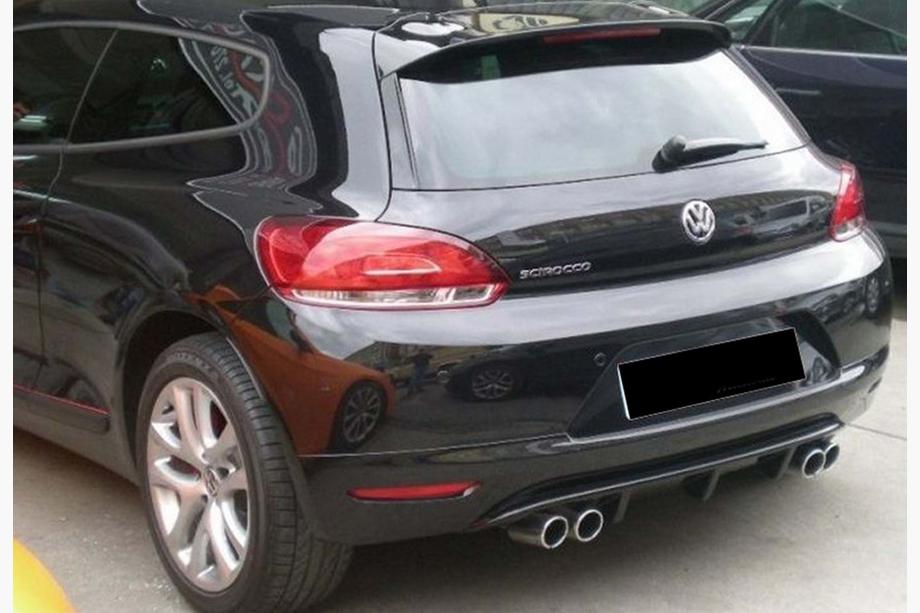 Volkswagen Scirocco 2008-2017 Diffuseur Arriere DPT V-2 (2008-2013, Noir Brillant) Photo 1