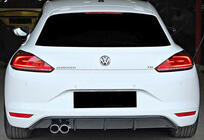 Volkswagen Scirocco 2008-2017 Diffuseur Arriere DPT V-5 (2014-2017, Noir Brillant) photo 2