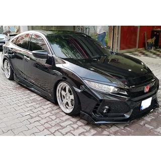 Bas de Caisse DPT V-4 (Noir Brillant) Honda Civic Sedan X 2016-2021 photo 1