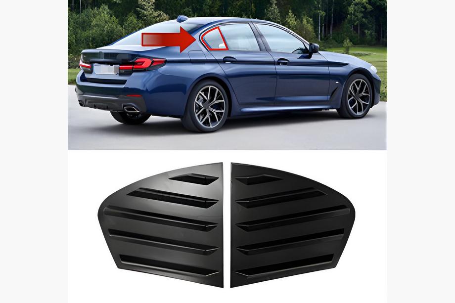 BMW Série 5 G30/G31 2017–2023 Couvre-vitres arrières DPT (Noir Brillant, 2pcs) Image