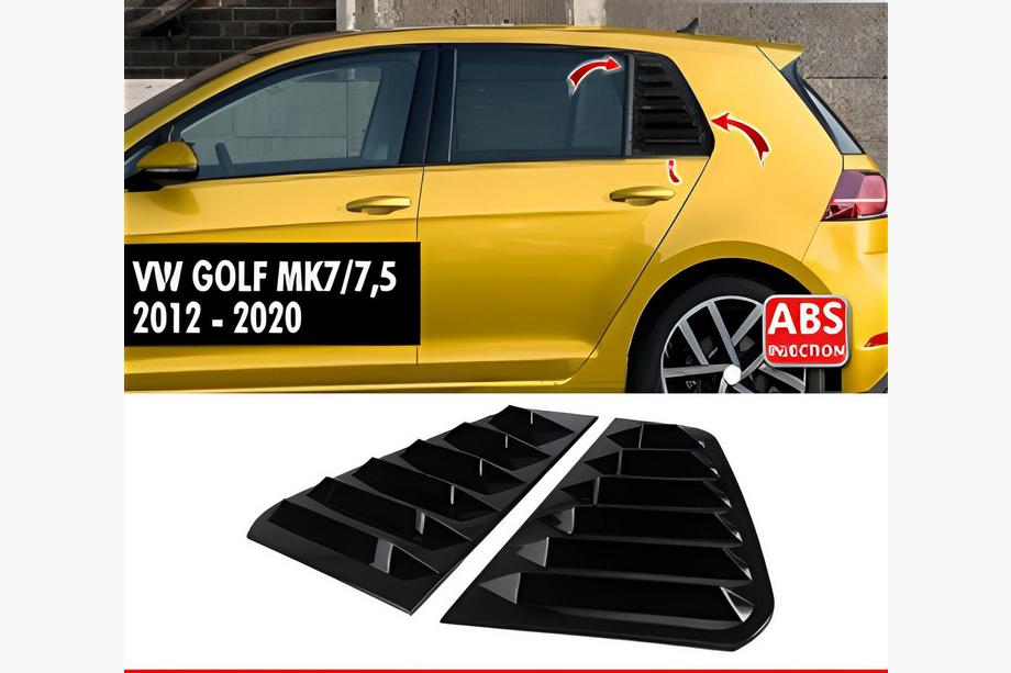 Volkswagen Golf 7/E-Golf 2012-2020 Couvre-vitres arrières DPT V-2 (noir brillant, 2pcs) Photo 1