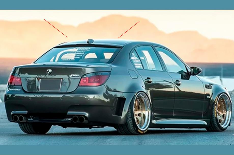 BMW 5 Series E60/E61 2003-2010 Aileron Arriere DPT V-2 (Noir Brillant) Image
