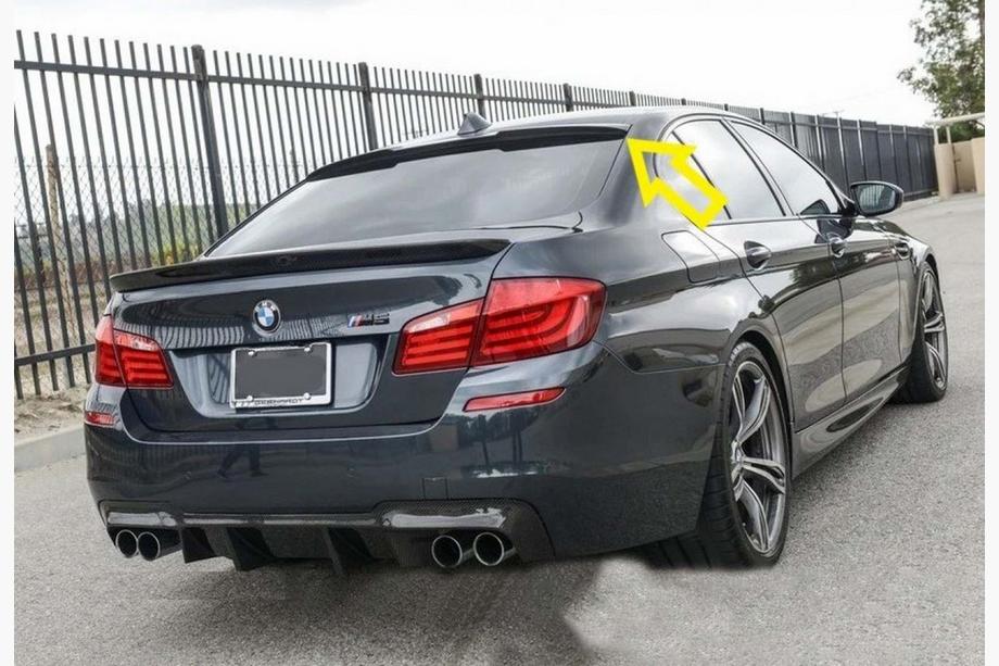 BMW 5 Series F10/F11 2010–2016 Aileron Arrière M4-Style V1 (pour F10, Noir Brillant) Photo 3
