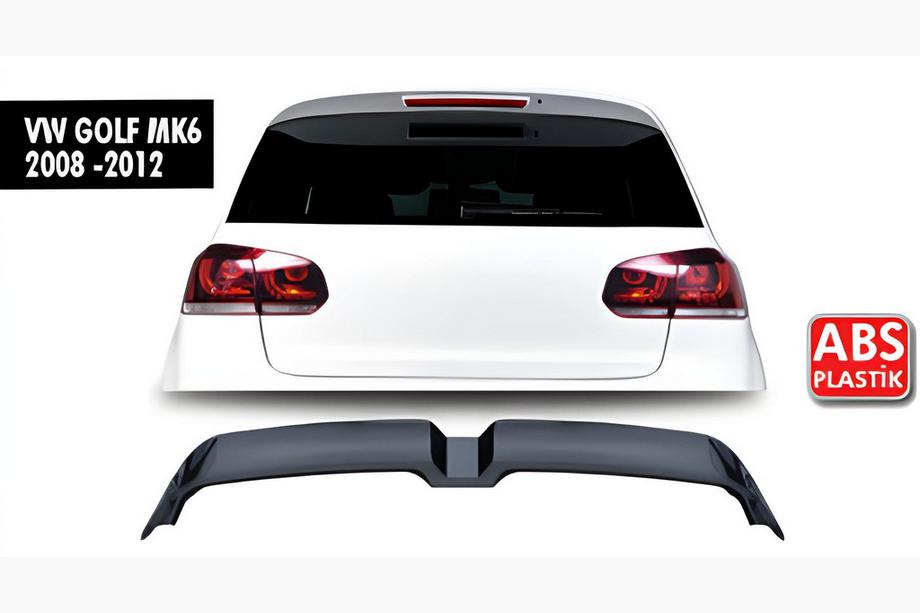 Volkswagen Golf 6 2008-2014 Aileron DPT V-3 (HB, Noir Brillant) Photo 1