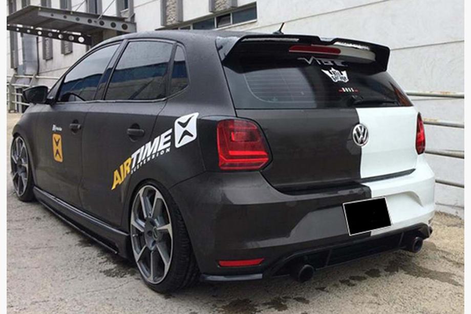 Volkswagen Polo 2010-2017 Aileron DPT V-3 (HB, Noir Brillant) Photo 3