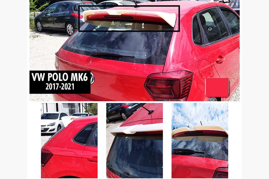 Volkswagen Polo 2017- Aileron Arrière DPT V-4 (2017-2021, HB, Noir Brillant) Image