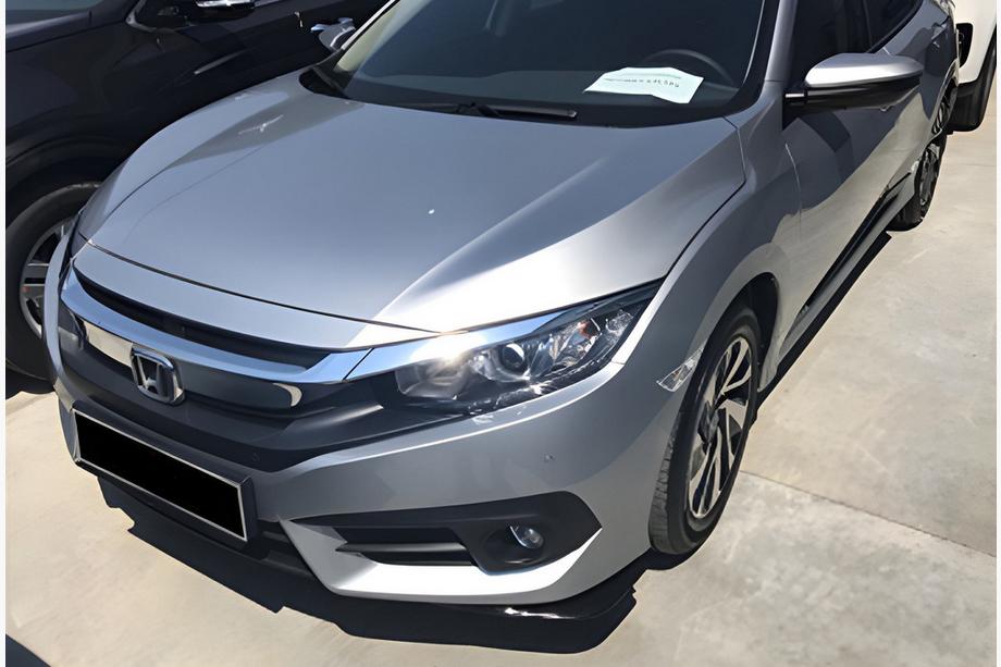 Honda Civic Sedan X 2016-2021 Extensions Avant Flap DPT (Noir Brillant) Photo 1